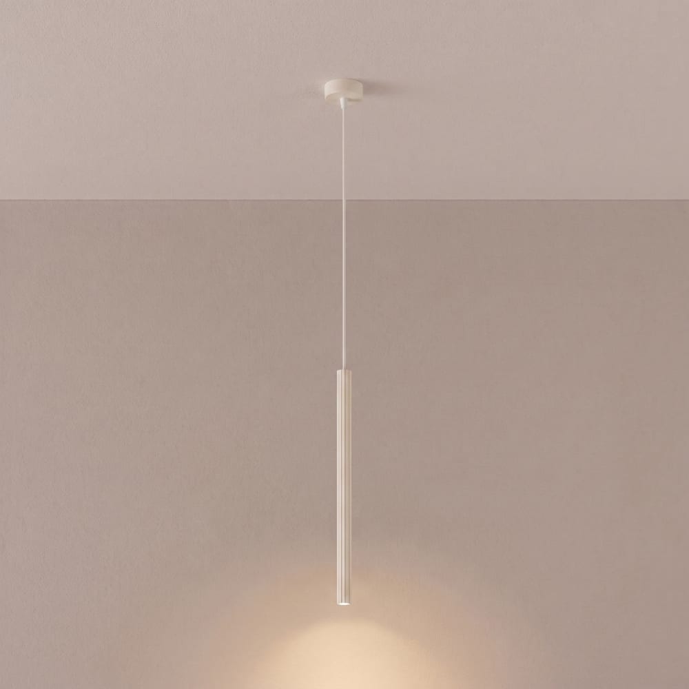 Suspension acier beige h 120 cm — vue 4