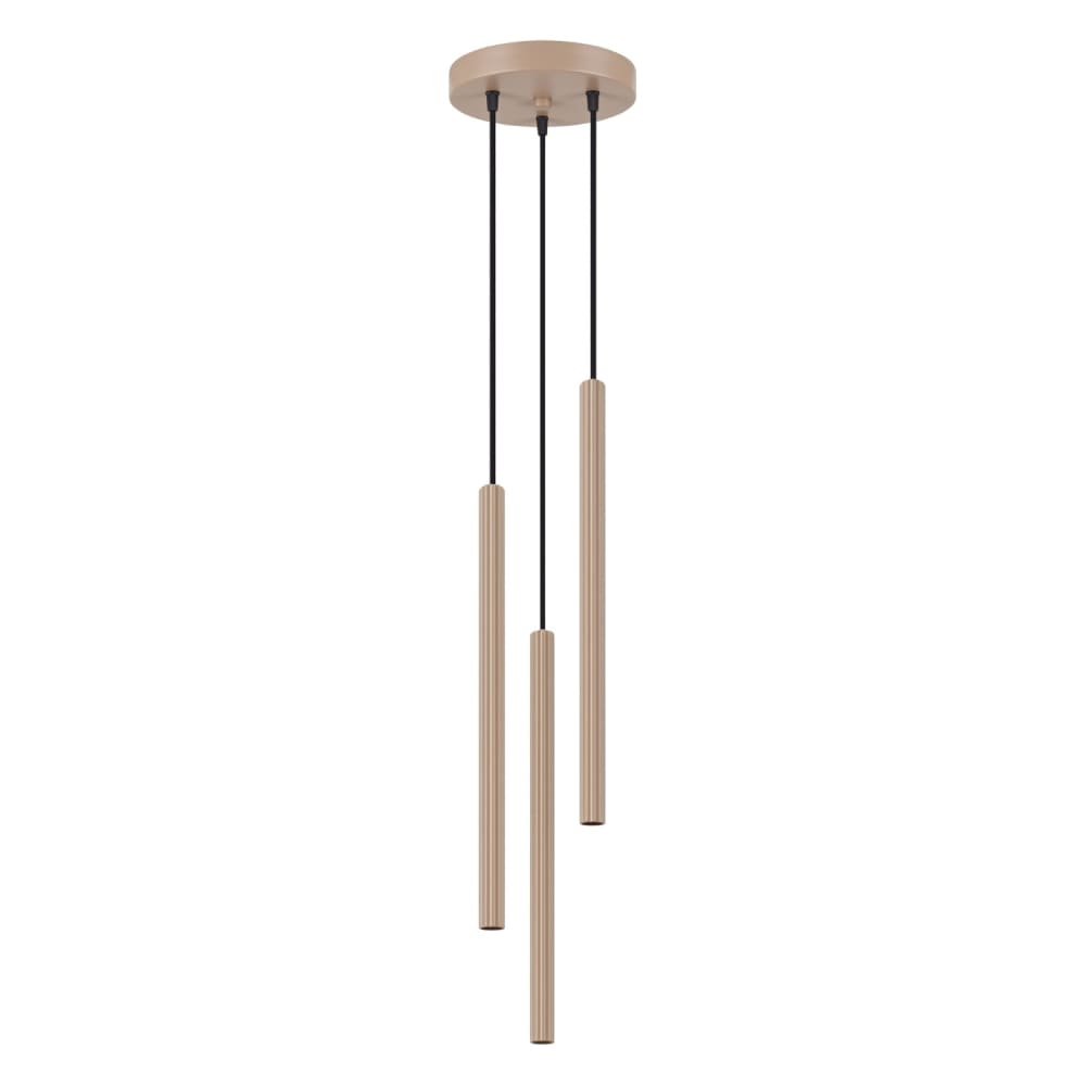 Suspension acier taupe h 120 cm
