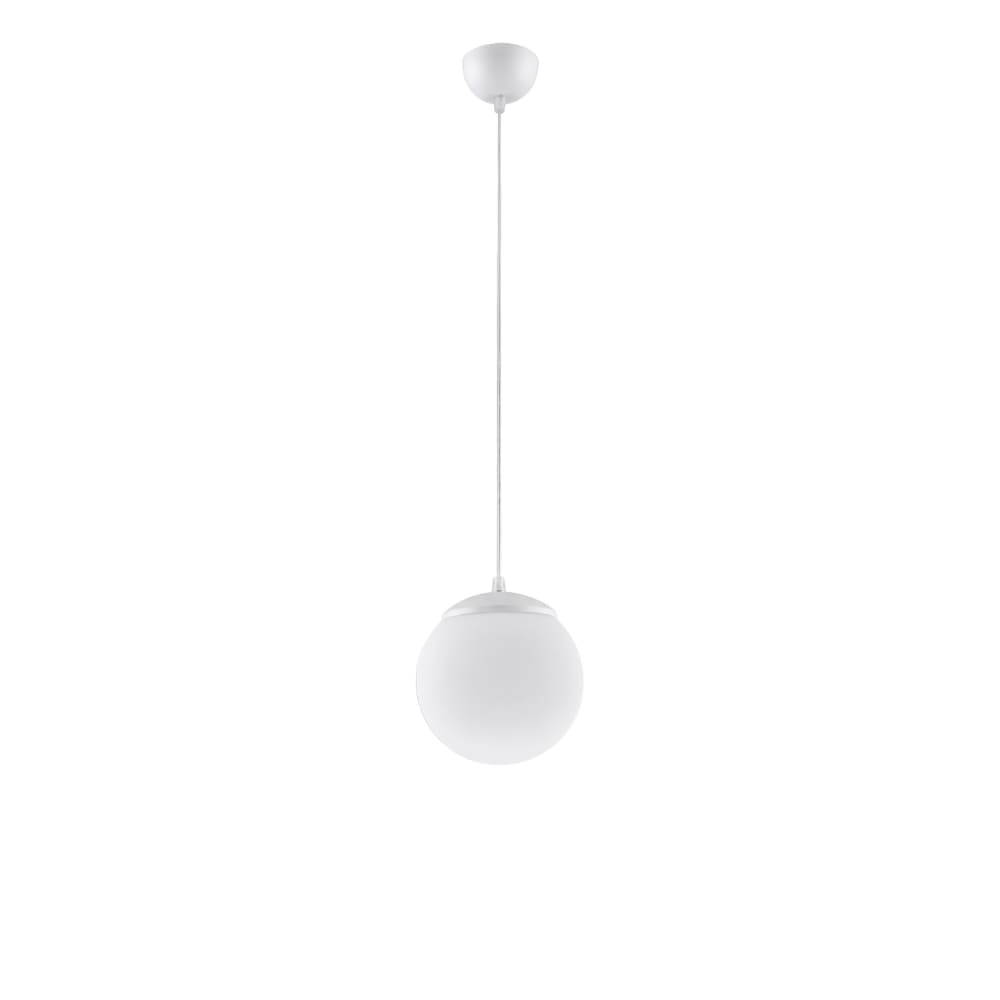 Suspension acier/verre blanc h 110 cm