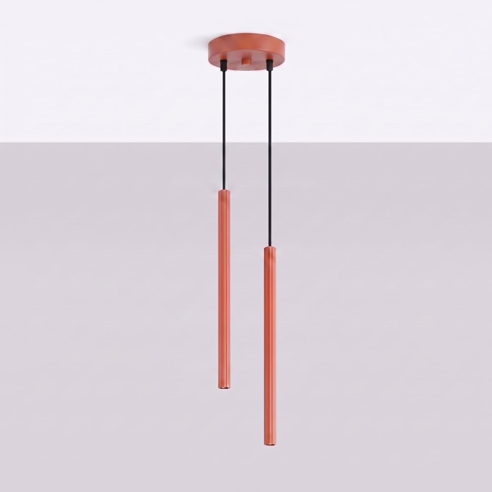 Suspension acier ocre rouge h 118 cm — vue 3