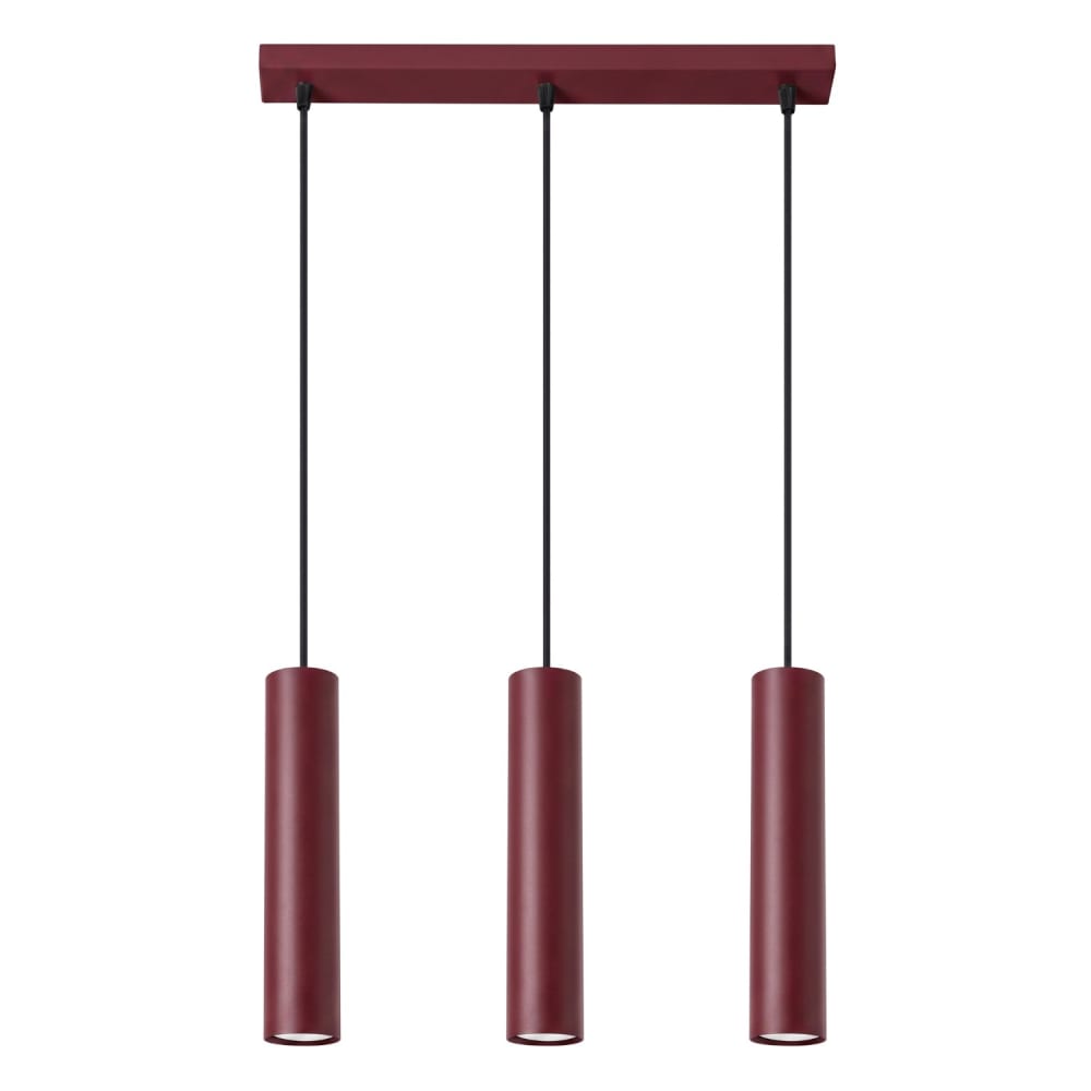 Suspension acier bourgogne h 90 cm