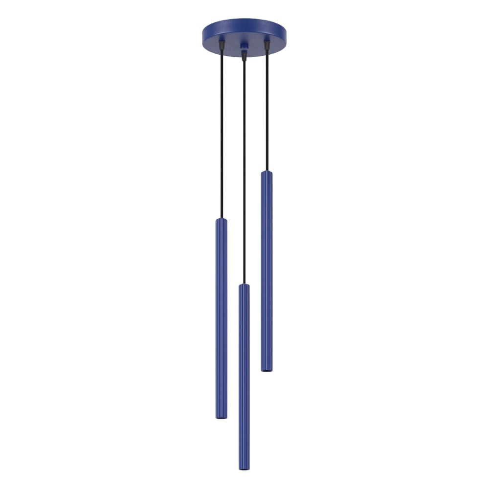 Suspension acier outremer h 120 cm