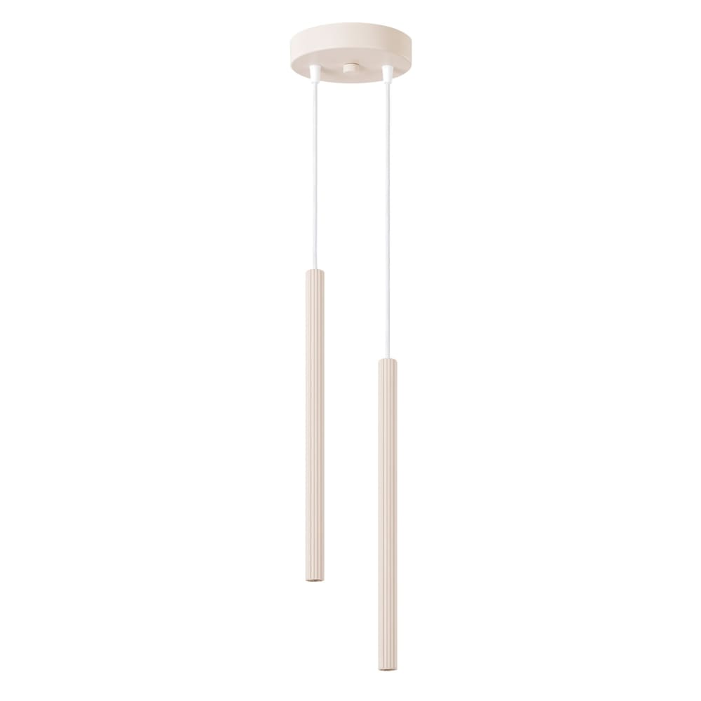 Suspension acier beige h 118 cm