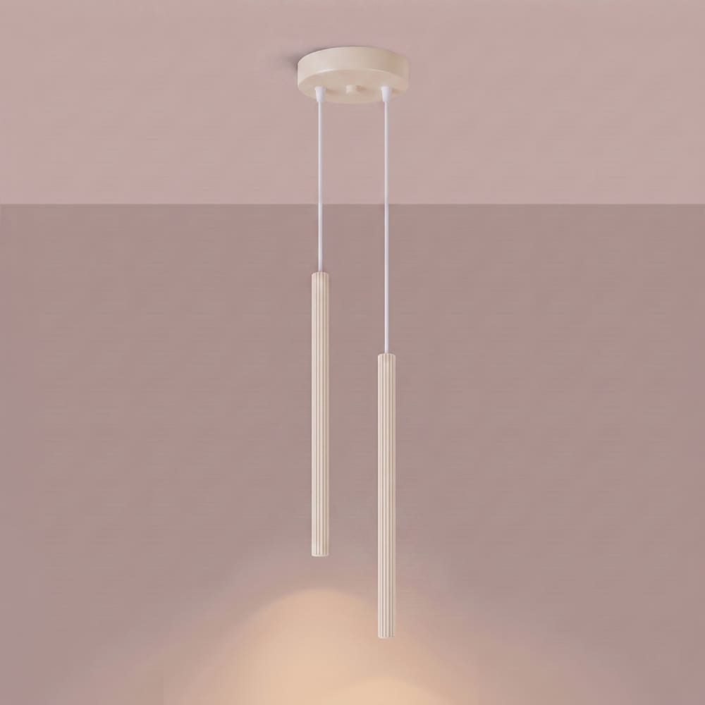 Suspension acier beige h 118 cm — vue 4