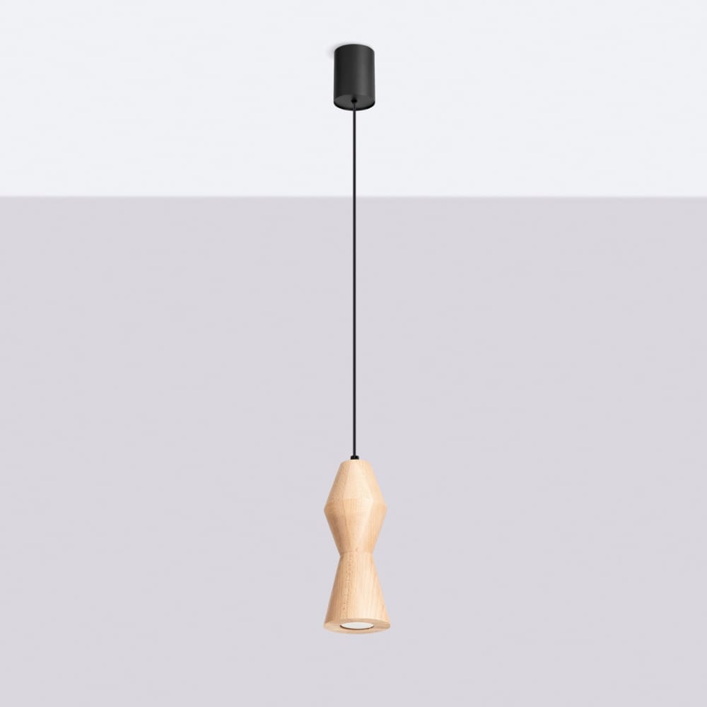 Suspension bois - hêtre bois naturel h 200 cm — vue 3