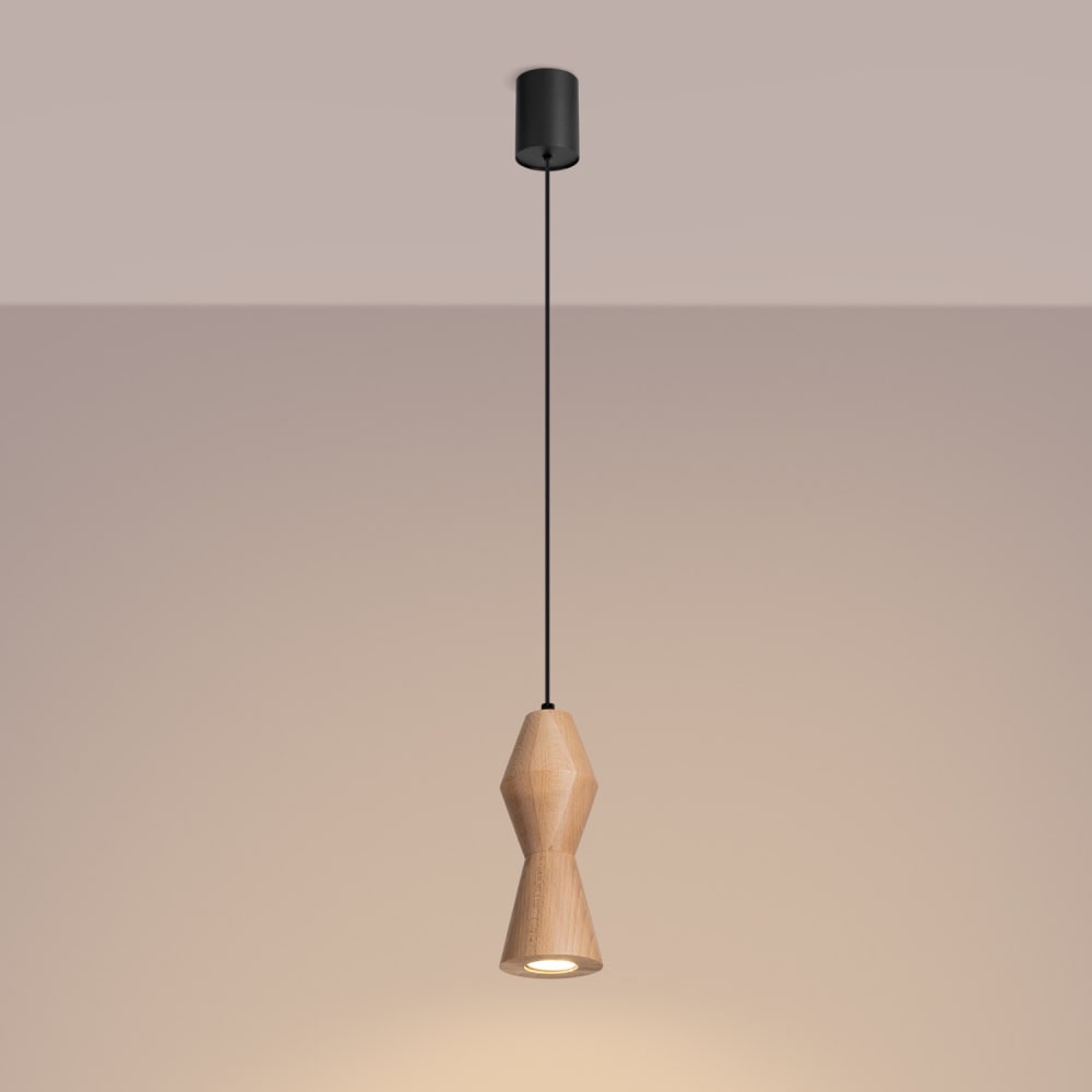 Suspension bois - hêtre bois naturel h 200 cm — vue 4