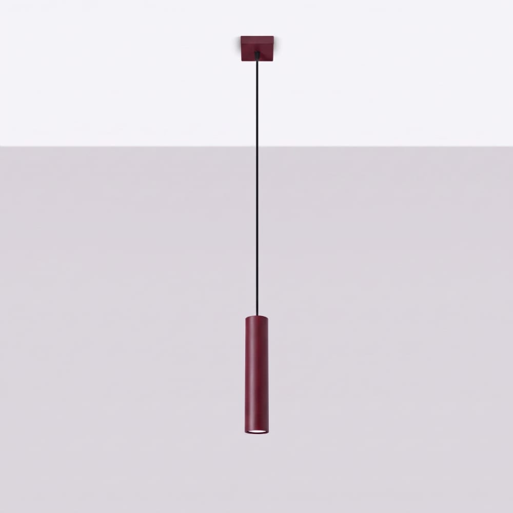 Suspension acier bourgogne h 100 cm — vue 3