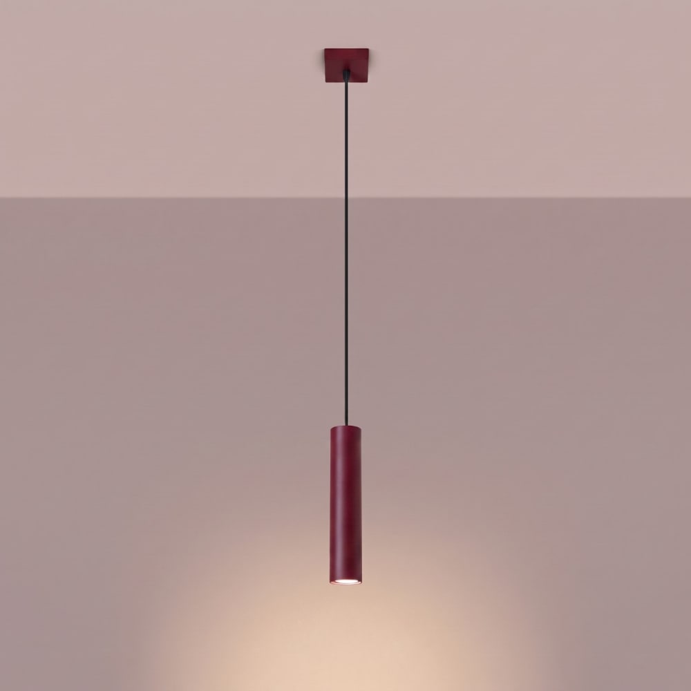 Suspension acier bourgogne h 100 cm — vue 4