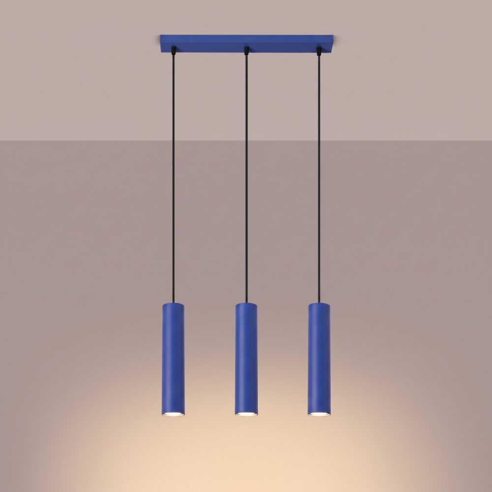 Suspension acier outremer h 90 cm — vue 4
