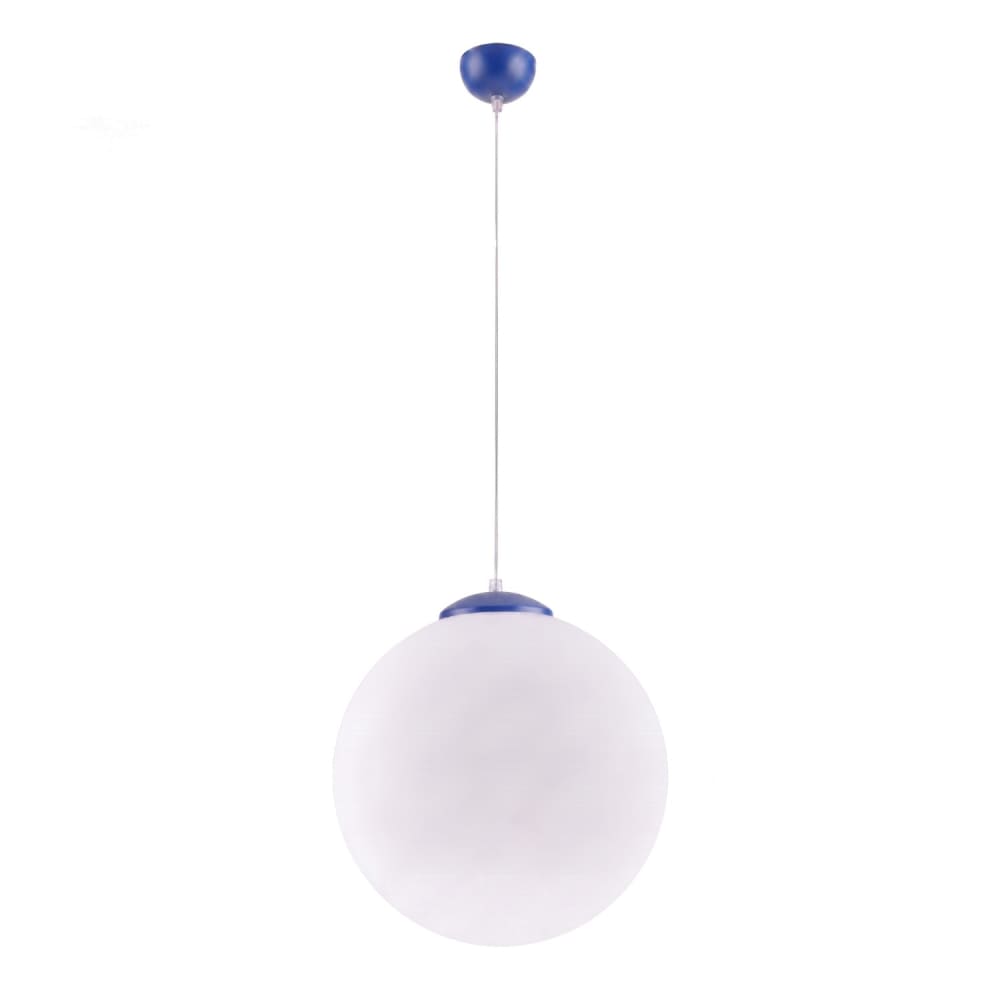 Suspension acier/verre outremer h 130 cm