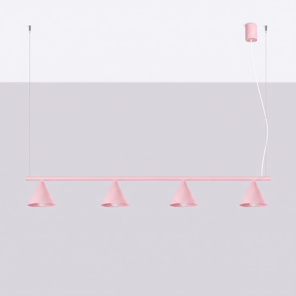 Lustre acier rose h 215 cm — vue 3