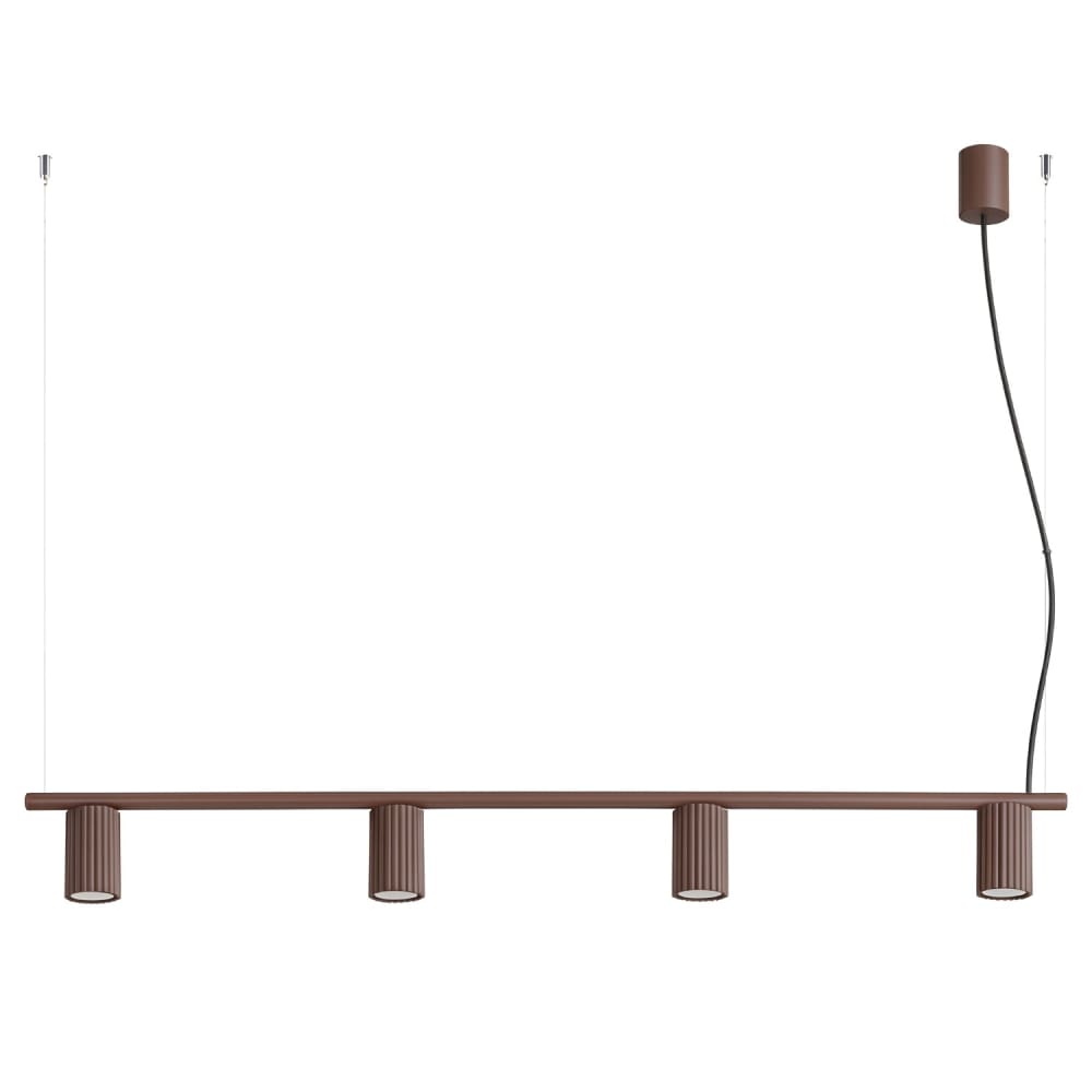 Lustre aluminium brun h 212 cm