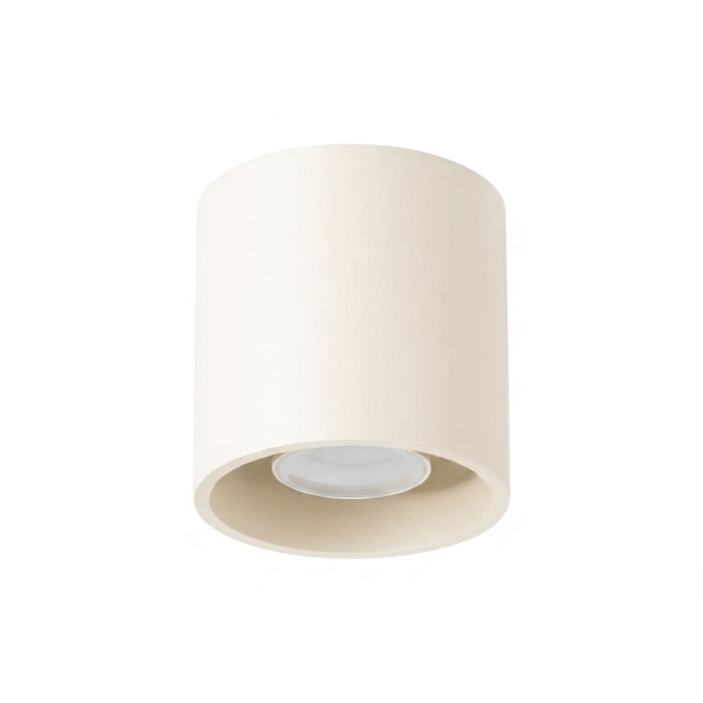 Plafonnier aluminium beige h 10 cm