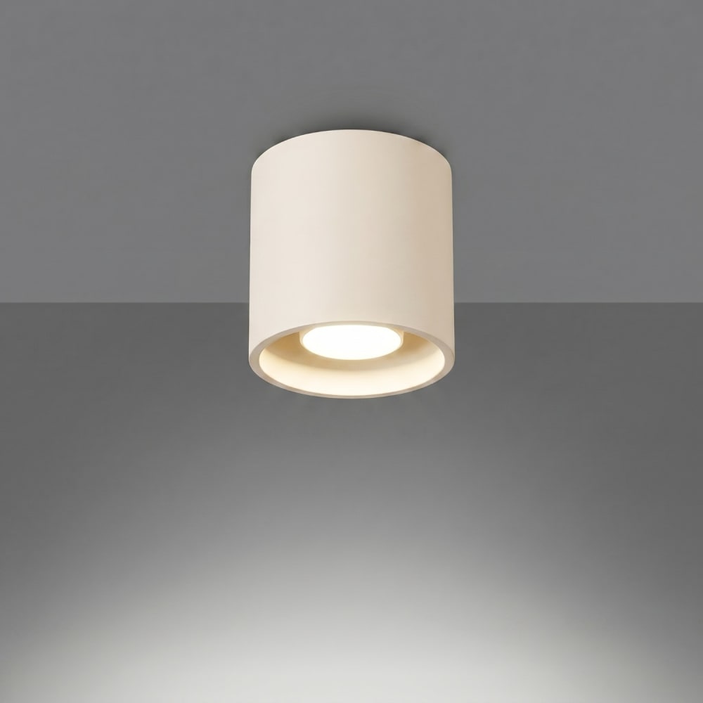 Plafonnier aluminium beige h 10 cm — vue 4