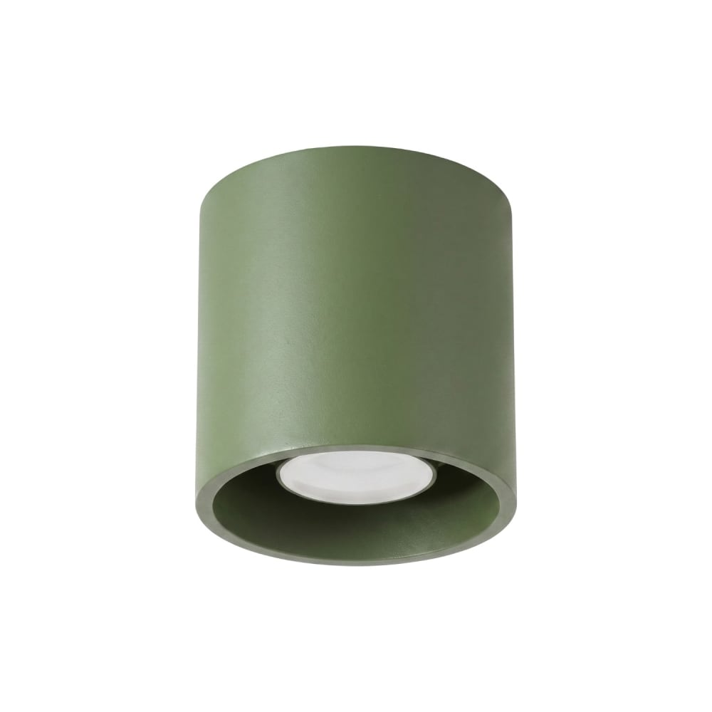 Plafonnier aluminium vert olive h 10 cm