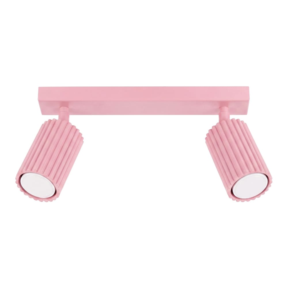 Plafonnier aluminium rose h 16.5 cm
