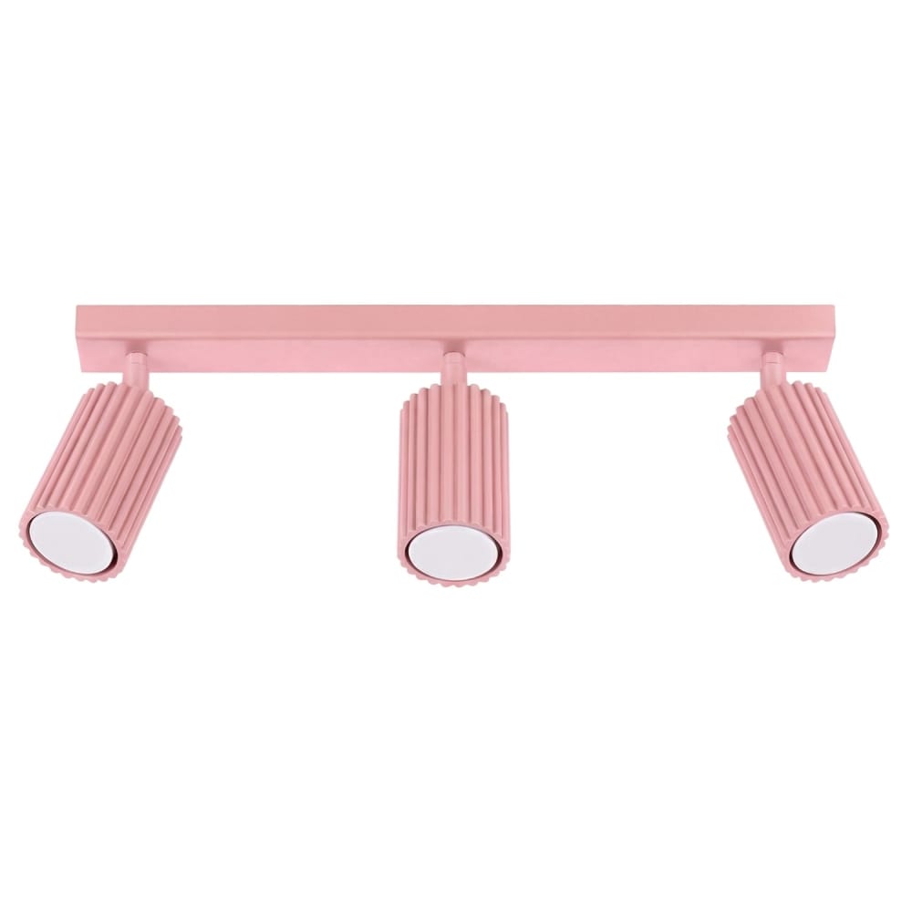 Plafonnier aluminium rose h 16.5 cm