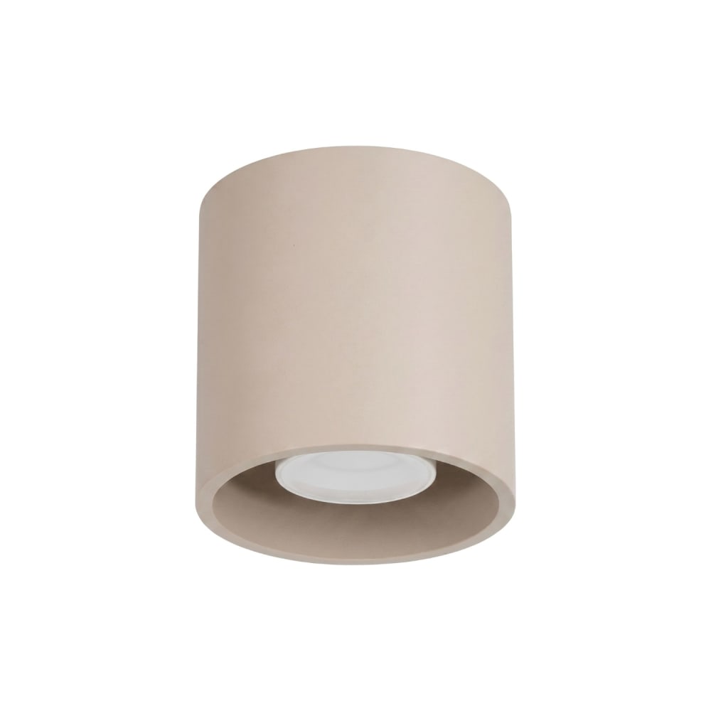 Plafonnier aluminium taupe h 10 cm