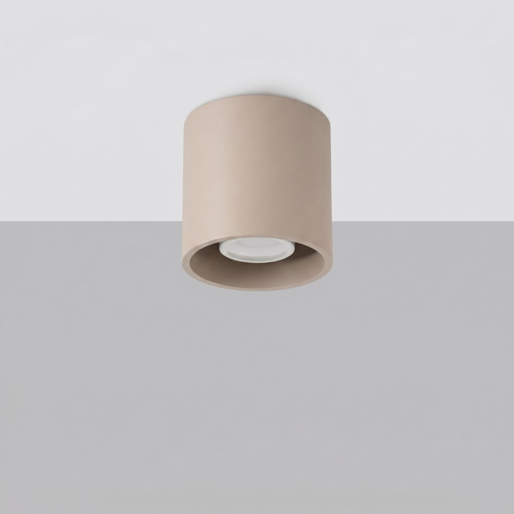 Plafonnier aluminium taupe h 10 cm — vue 3