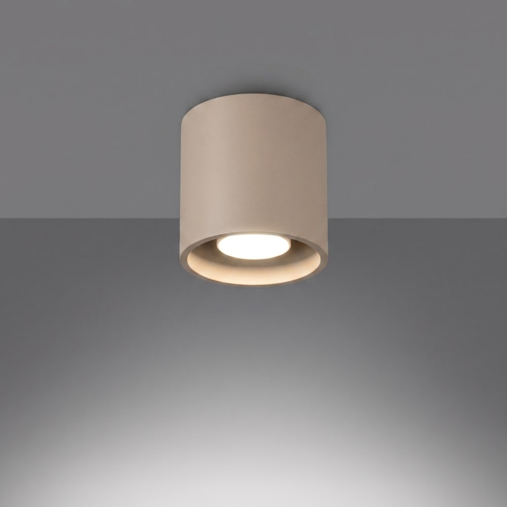 Plafonnier aluminium taupe h 10 cm — vue 4