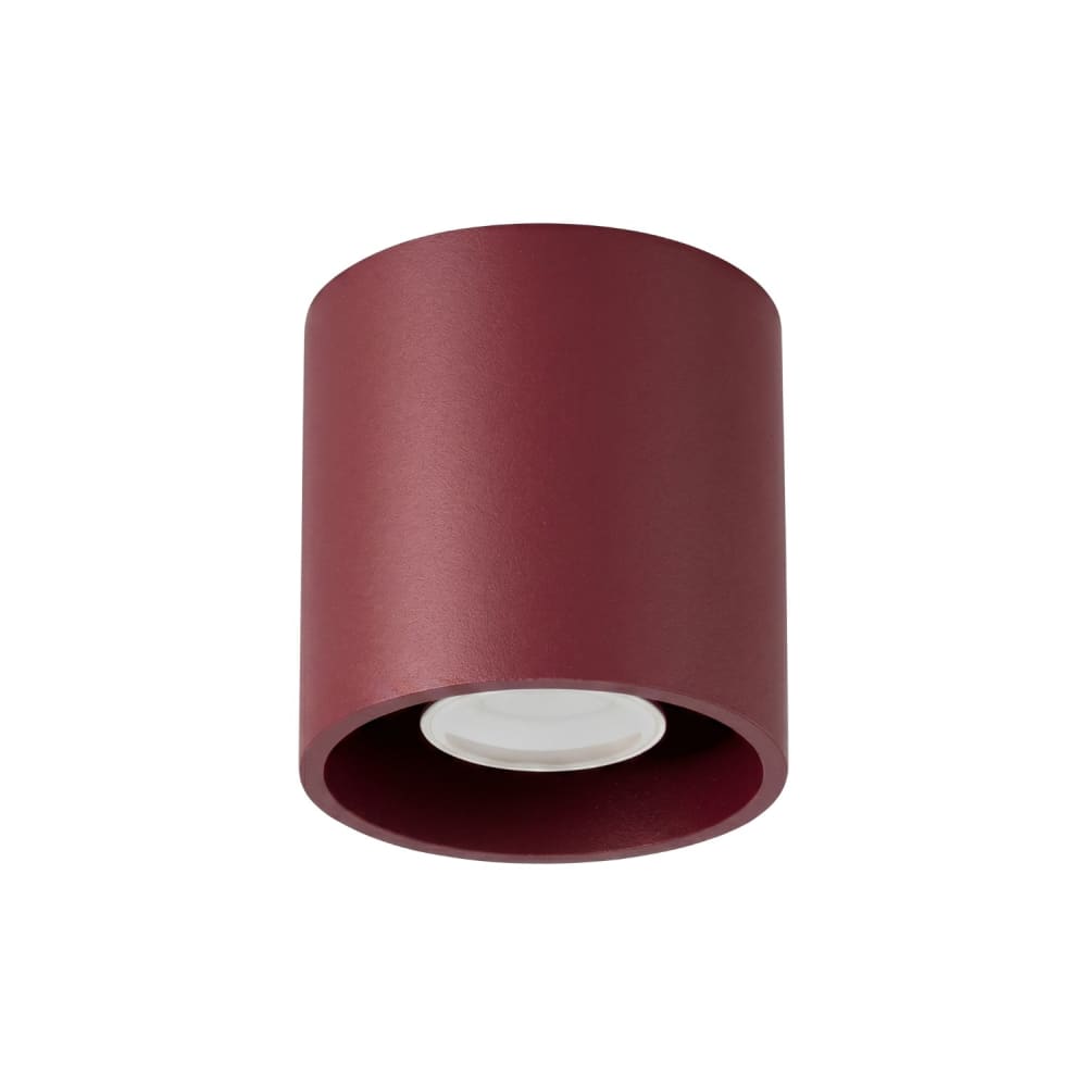 Plafonnier aluminium bourgogne h 10 cm