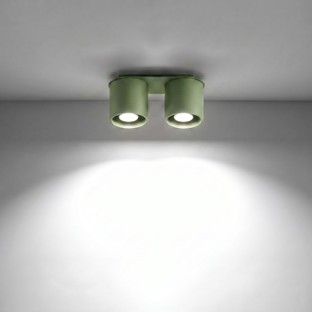 Plafonnier aluminium vert olive h 12 cm — vue 4