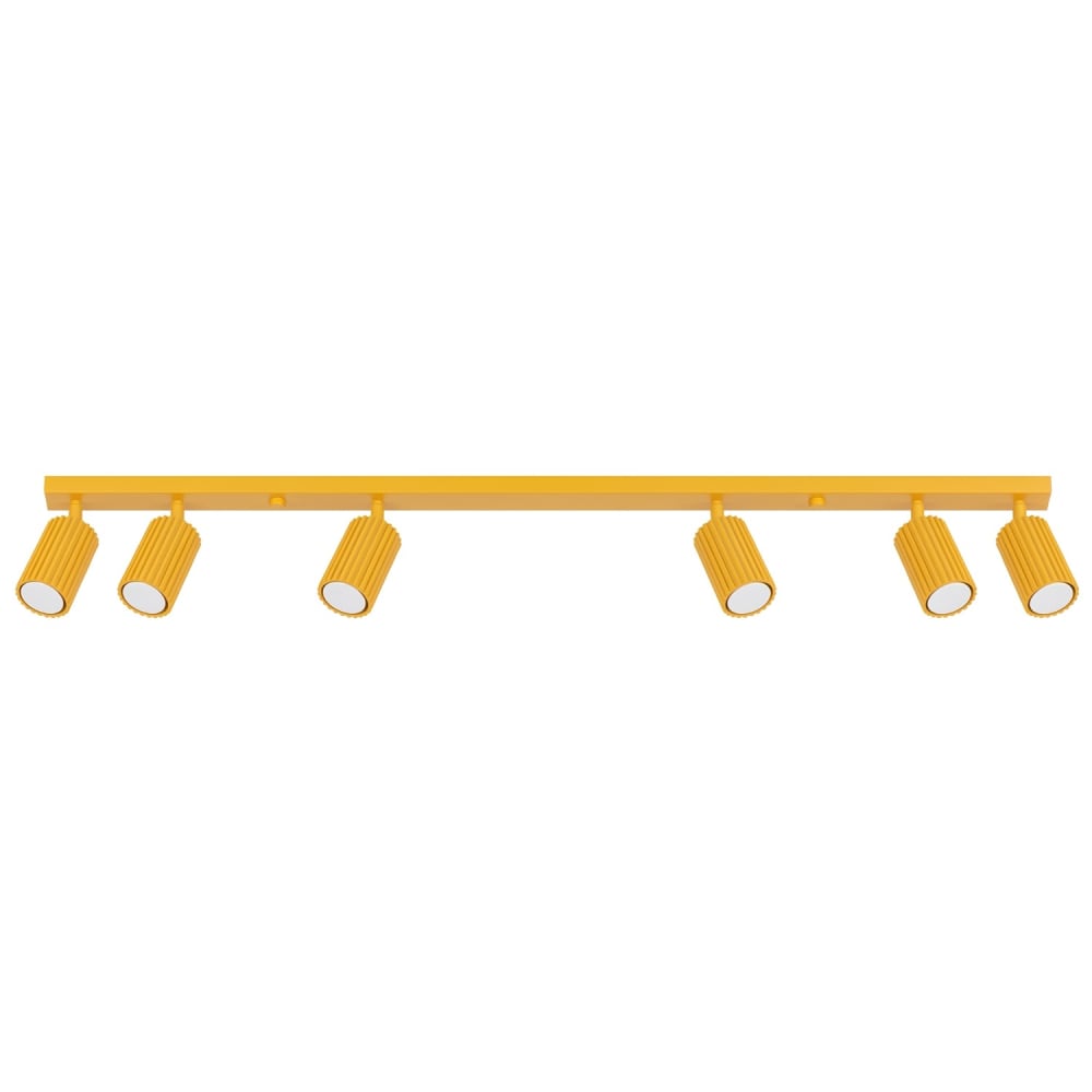 Plafonnier aluminium jaune h 16.5 cm