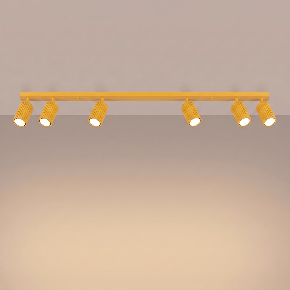 Plafonnier aluminium jaune h 16.5 cm — vue 4