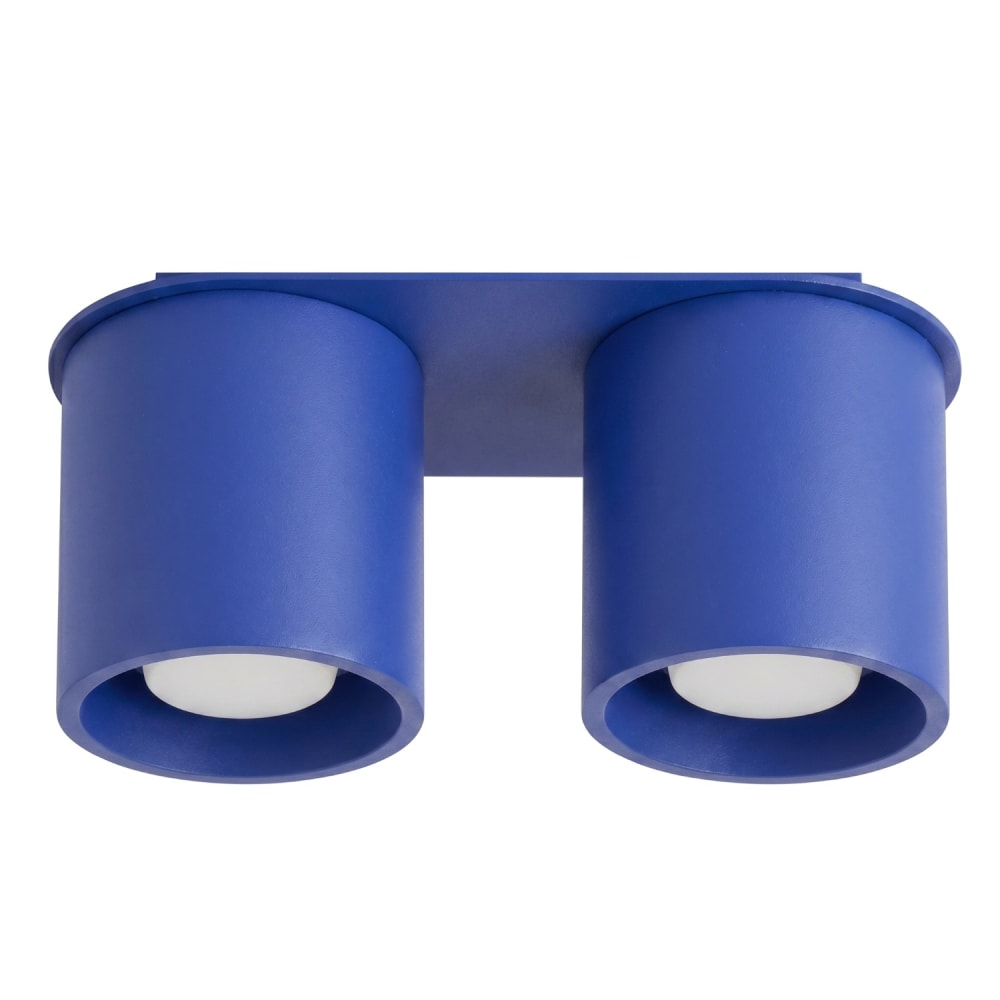Plafonnier aluminium outremer h 12 cm