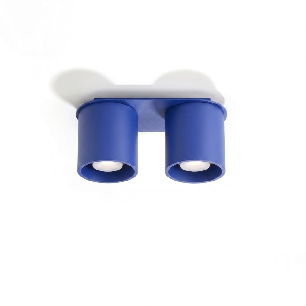 Plafonnier aluminium outremer h 12 cm — vue 3