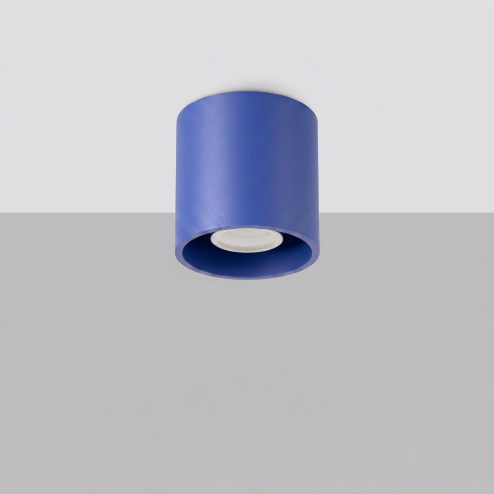 Plafonnier aluminium outremer h 10 cm — vue 3