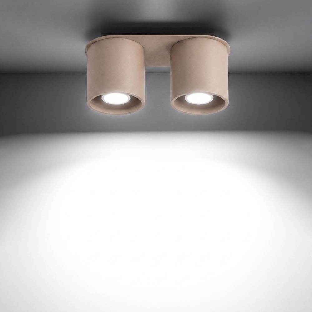 Plafonnier aluminium taupe h 12 cm — vue 4