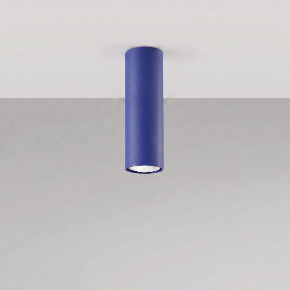 Plafonnier acier outremer h 20 cm — vue 3