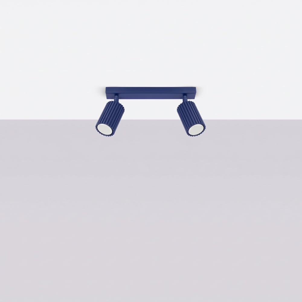 Plafonnier aluminium outremer h 16.5 cm — vue 3
