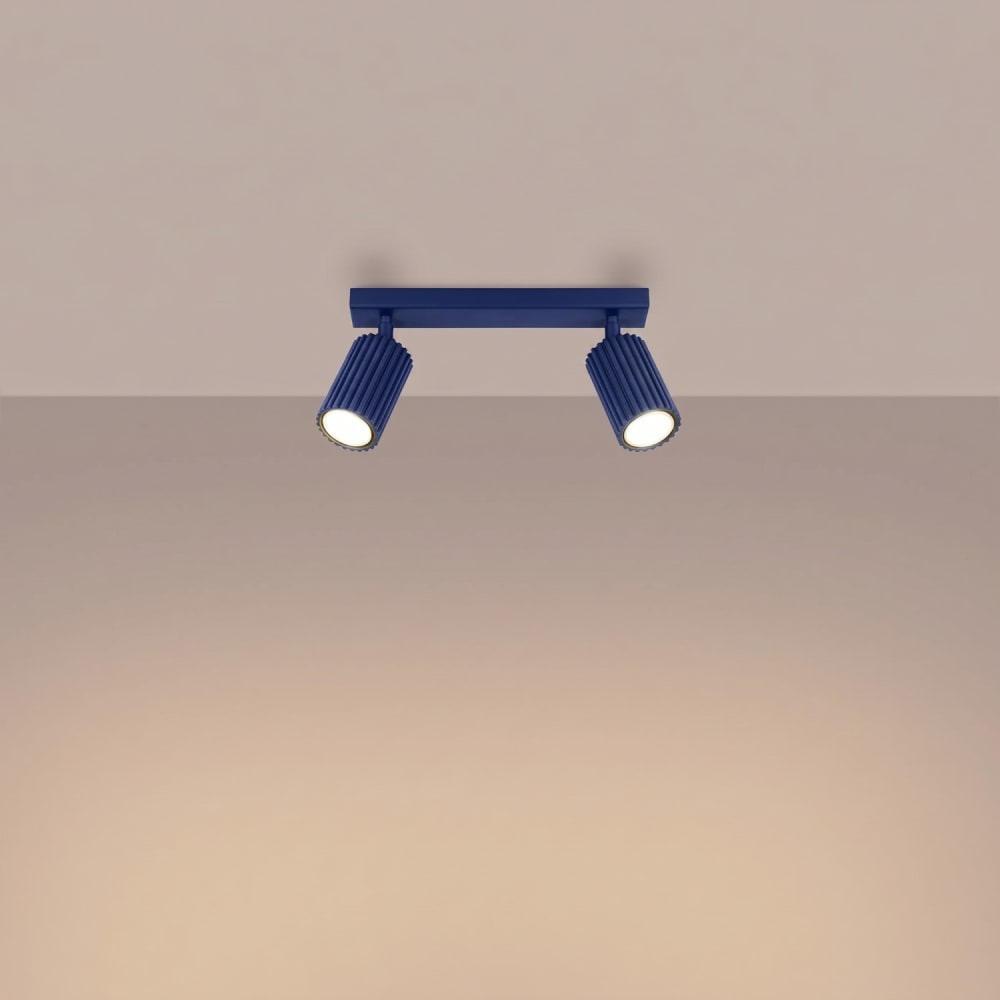 Plafonnier aluminium outremer h 16.5 cm — vue 4