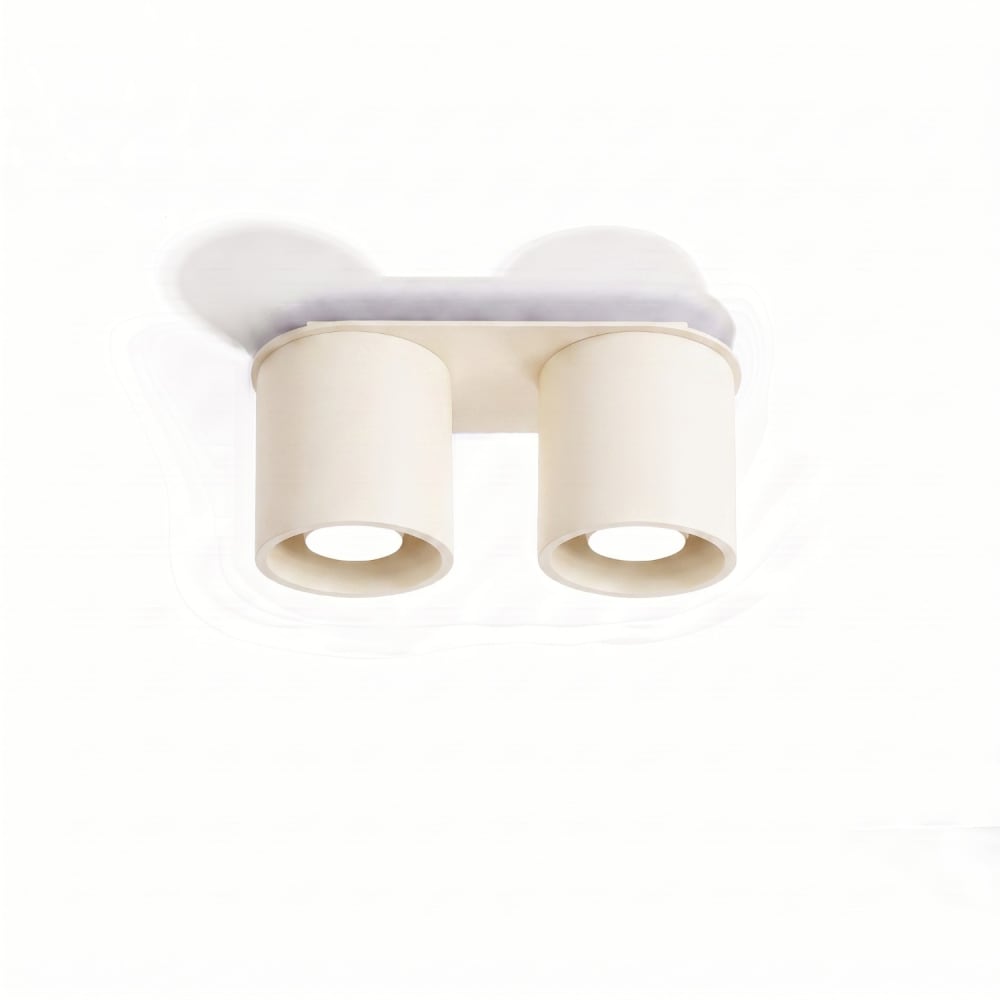 Plafonnier aluminium beige h 12 cm — vue 3