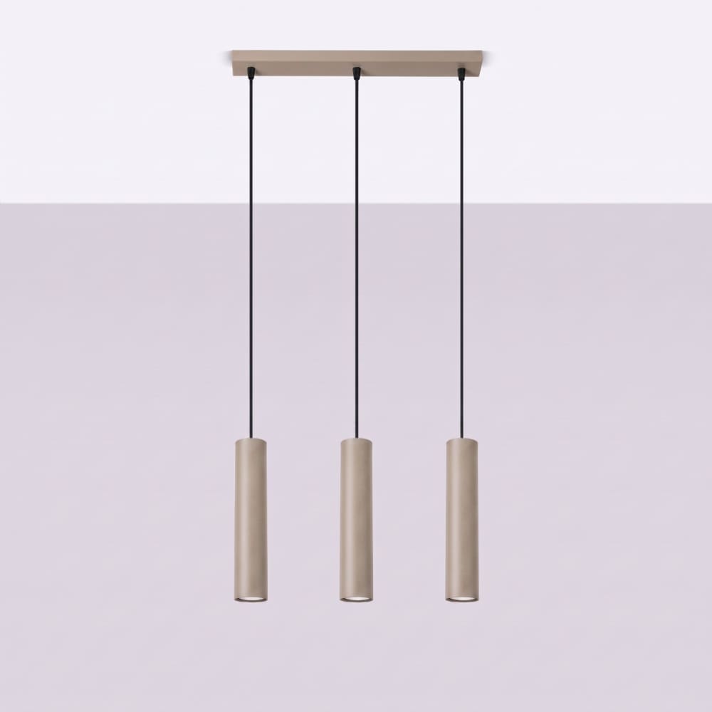 Suspension acier taupe h 90 cm — vue 3