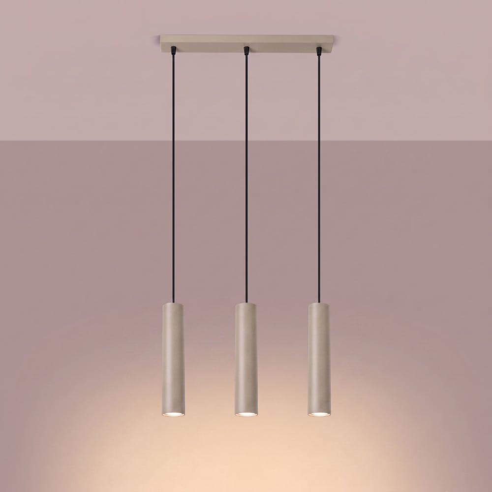 Suspension acier taupe h 90 cm — vue 4