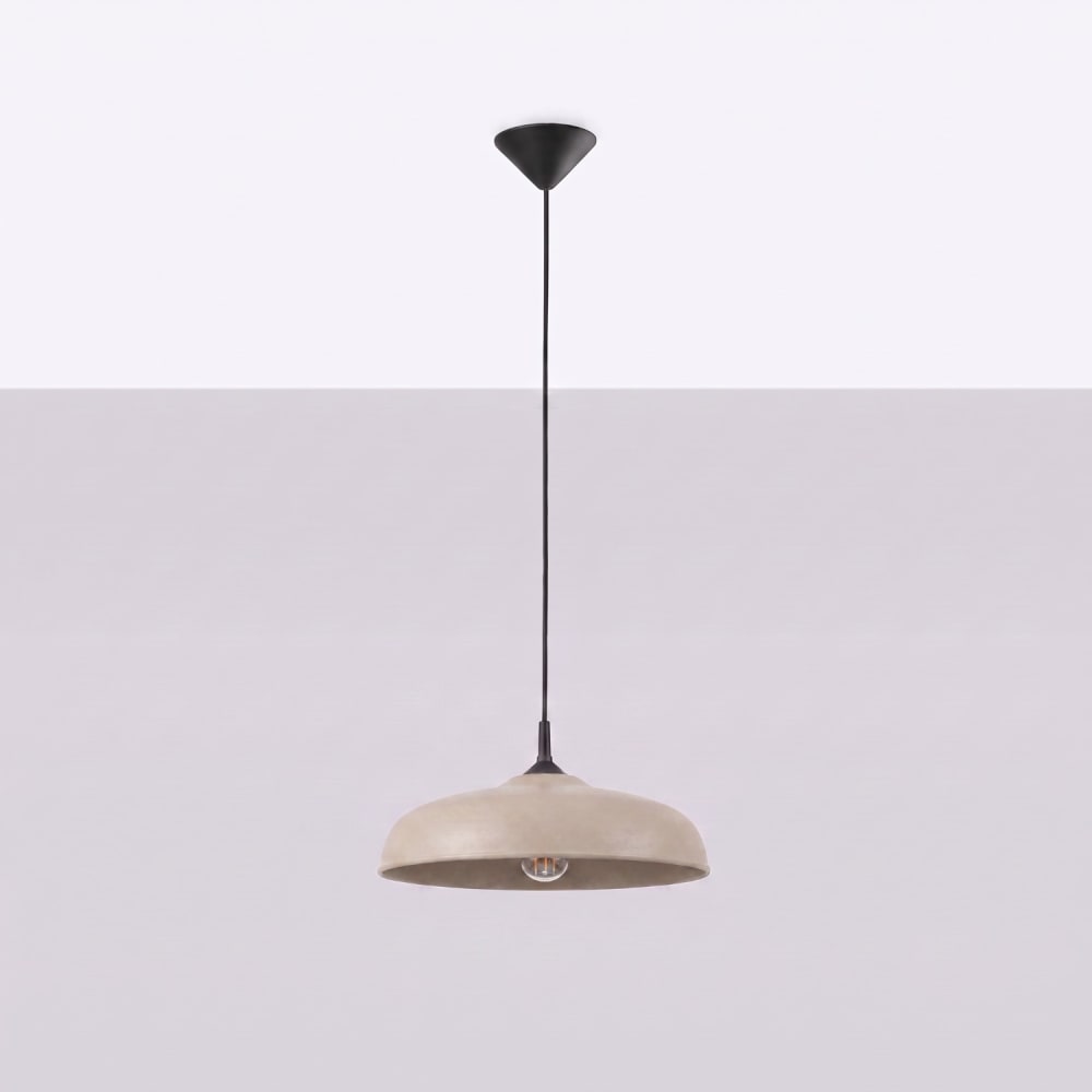 Suspension acier taupe h 74 cm