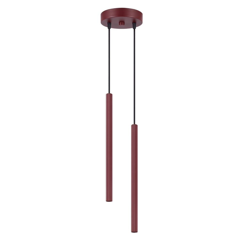 Suspension acier bourgogne h 118 cm