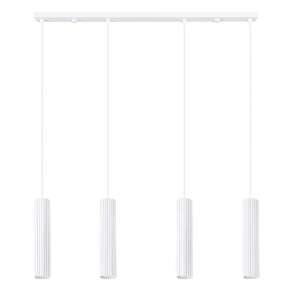 Suspension aluminium blanc h 120 cm