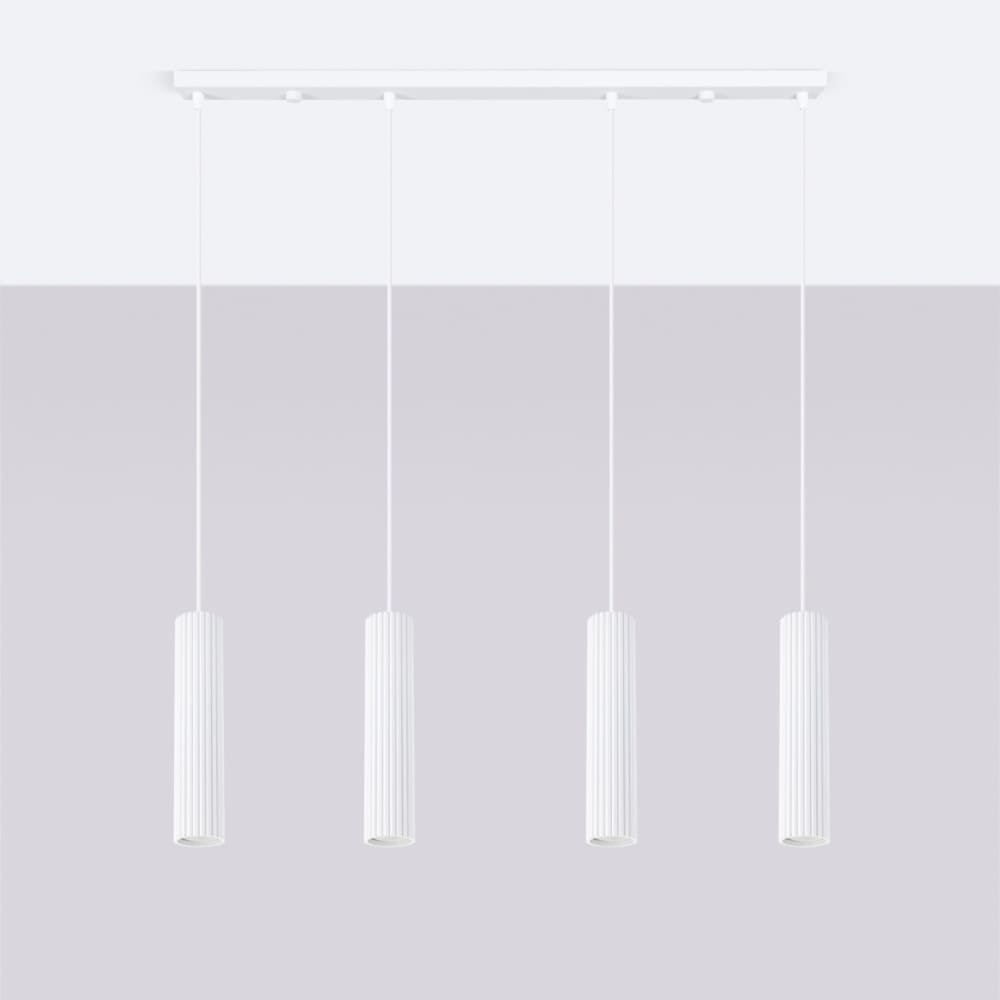 Suspension aluminium blanc h 120 cm — vue 3