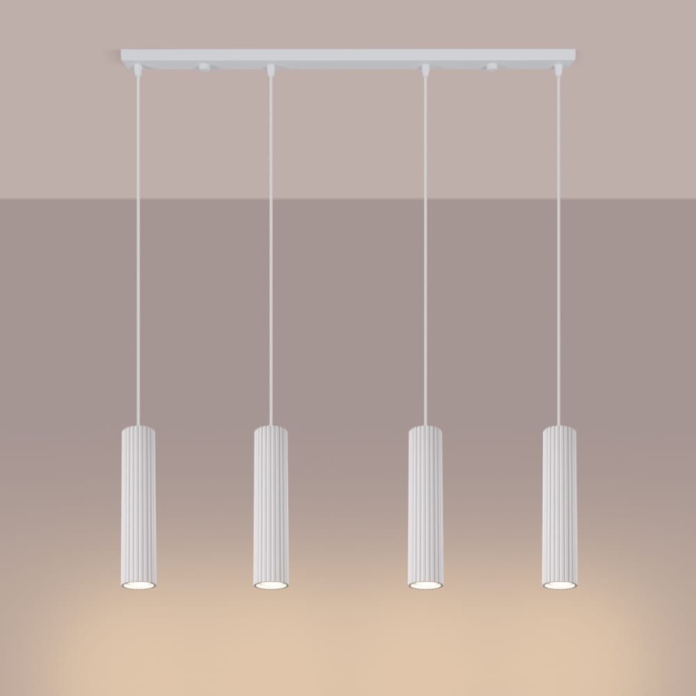 Suspension aluminium blanc h 120 cm — vue 4
