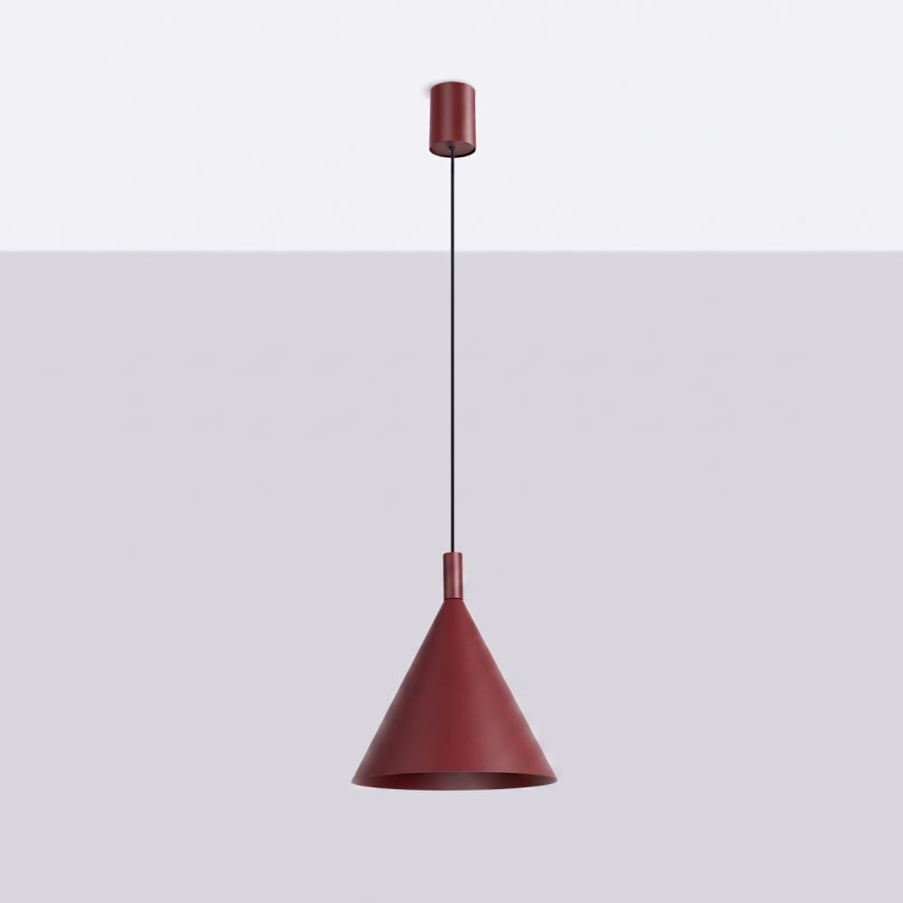 Suspension acier bourgogne h 140 cm — vue 3