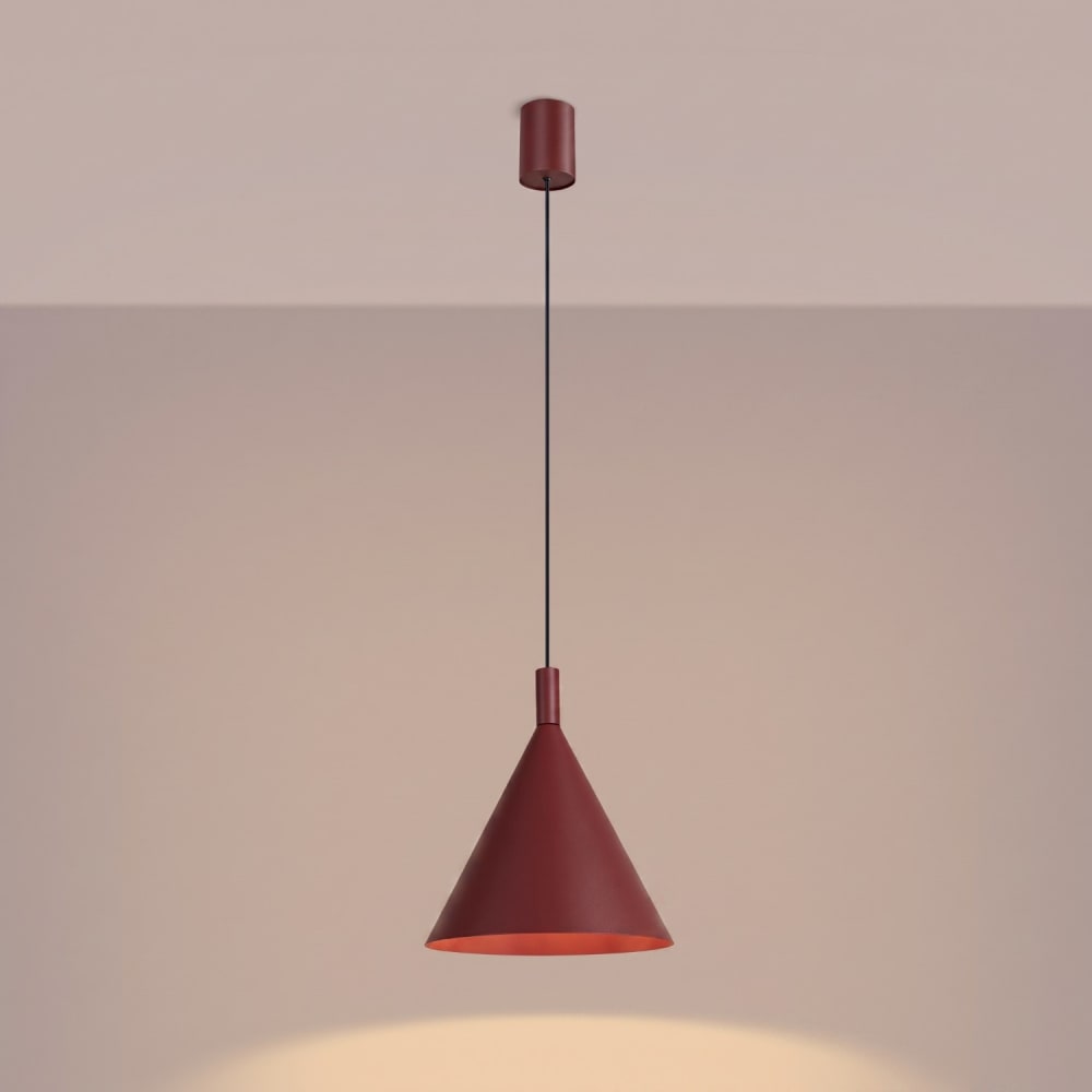 Suspension acier bourgogne h 140 cm — vue 4