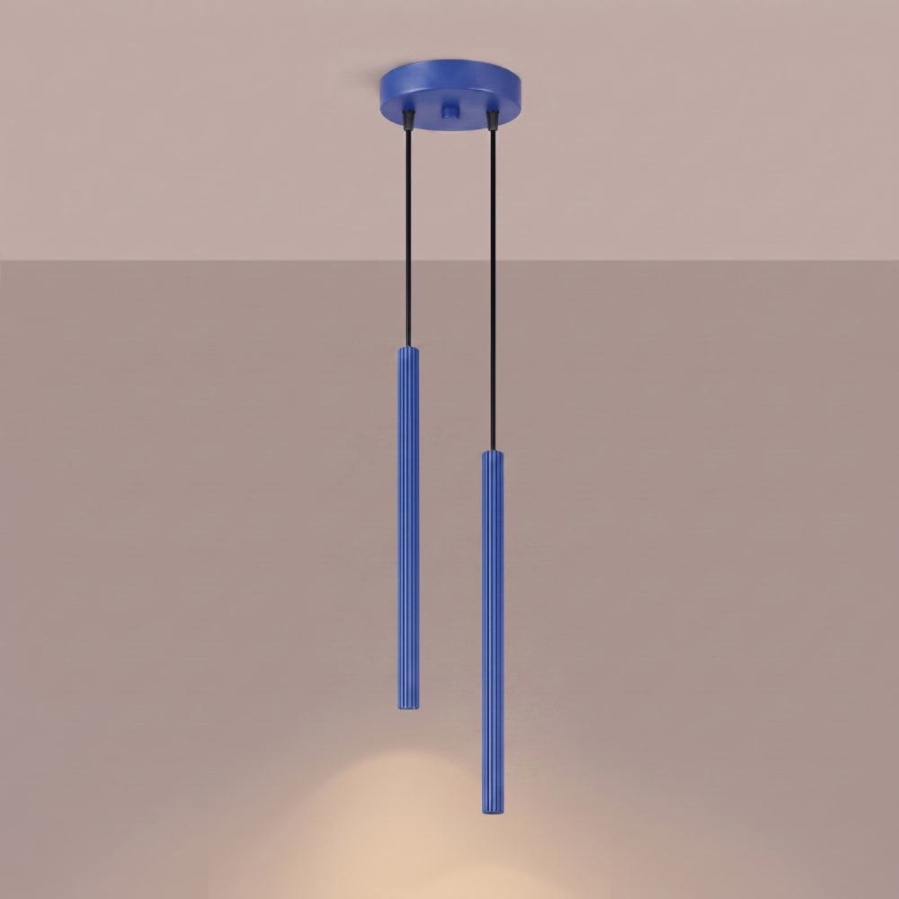 Suspension acier outremer h 118 cm — vue 4