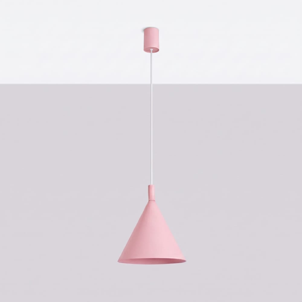 Suspension acier rose h 140 cm — vue 3