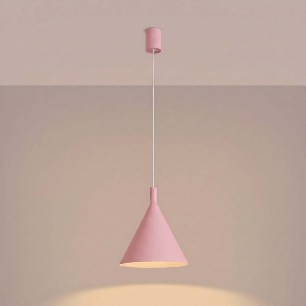Suspension acier rose h 140 cm — vue 4