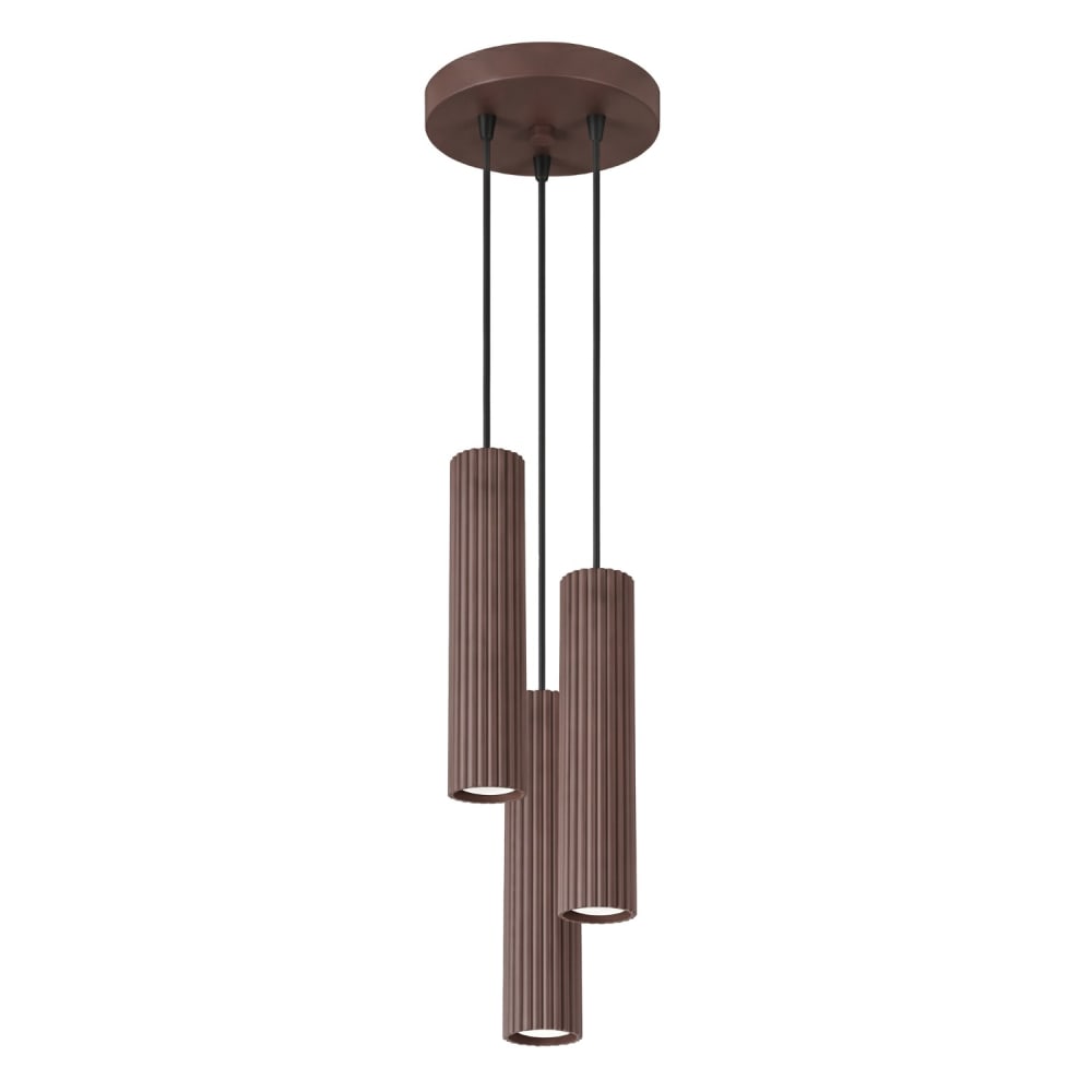 Suspension aluminium brun h 108 cm