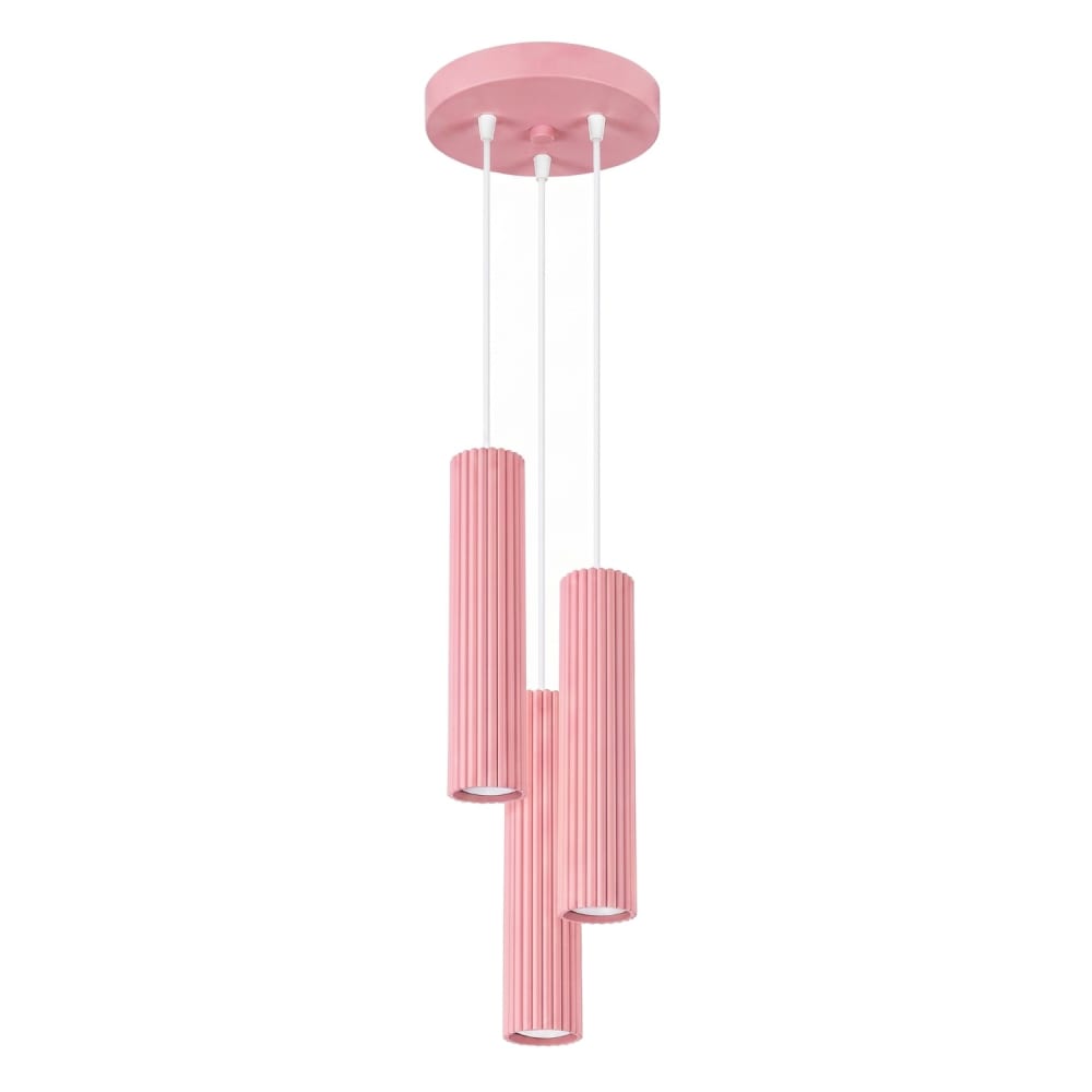 Suspension aluminium rose h 108 cm